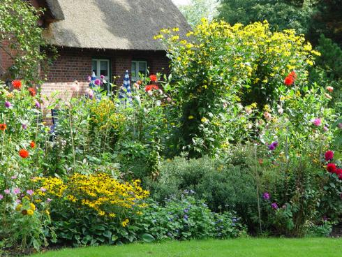 Bild BGL: Kombiniert man Stauden geschickt, entsteht ein Gartenbild, das durch das Jahr attraktiv und spannend ist. 