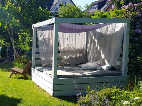 Bild BGL: Es gibt im Garten keine ideale Aufteilung und kein Must-have alles ist möglich, sogar ein Daybed für gemütliche Sonnen- und Abendstunden kann realisiert werden.