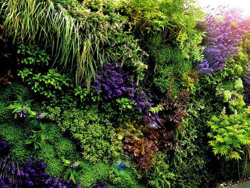 Bild: Giardina 2016 Gartenromantik Pflanzenwand mit Stauden