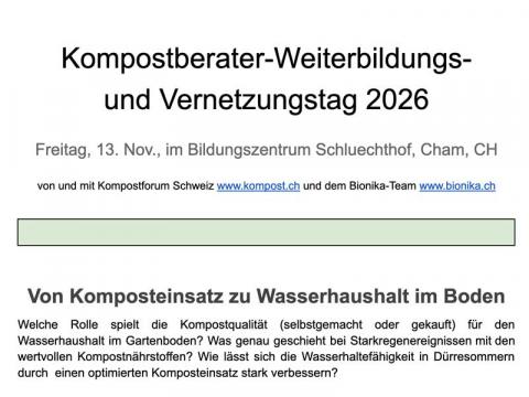 Weiterbildungs- und Vernetzungstag Kompostberatung