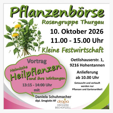Pflanzenbörse - Rosengruppe Thurgau