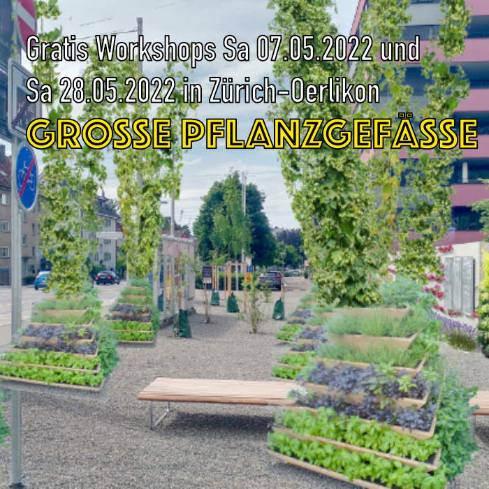 Gratis INUA Stadtideen Workshops Grosse Pflanzgefässe